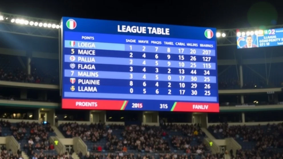 Poängställning i Hellas Verona FC