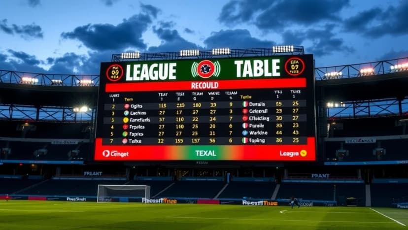 Poängställning i irakiska premier league