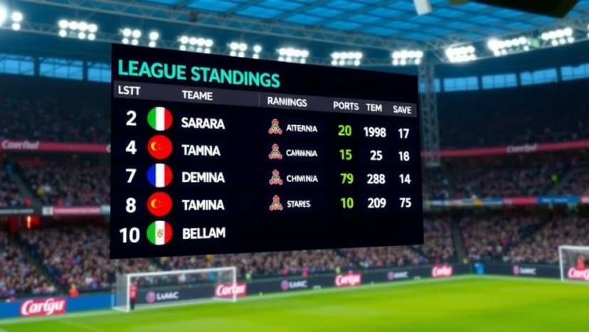 Poängställning i Sassuolo